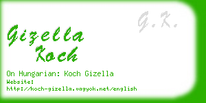 gizella koch business card